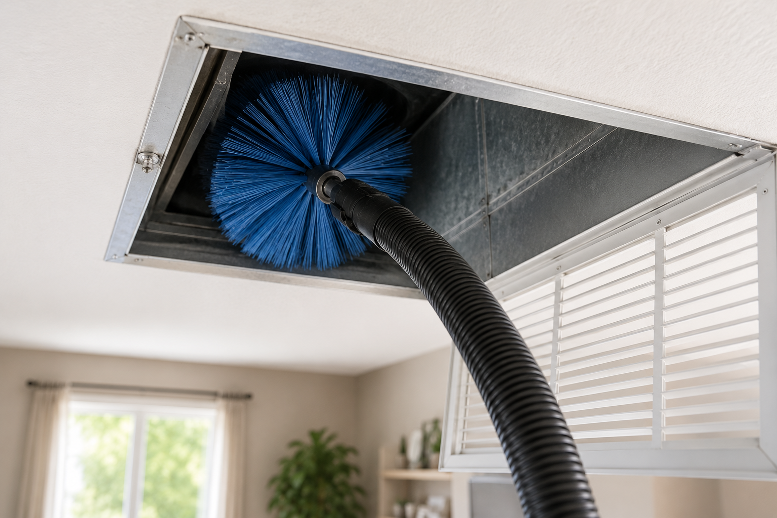 Portable air duct cleaning equipment