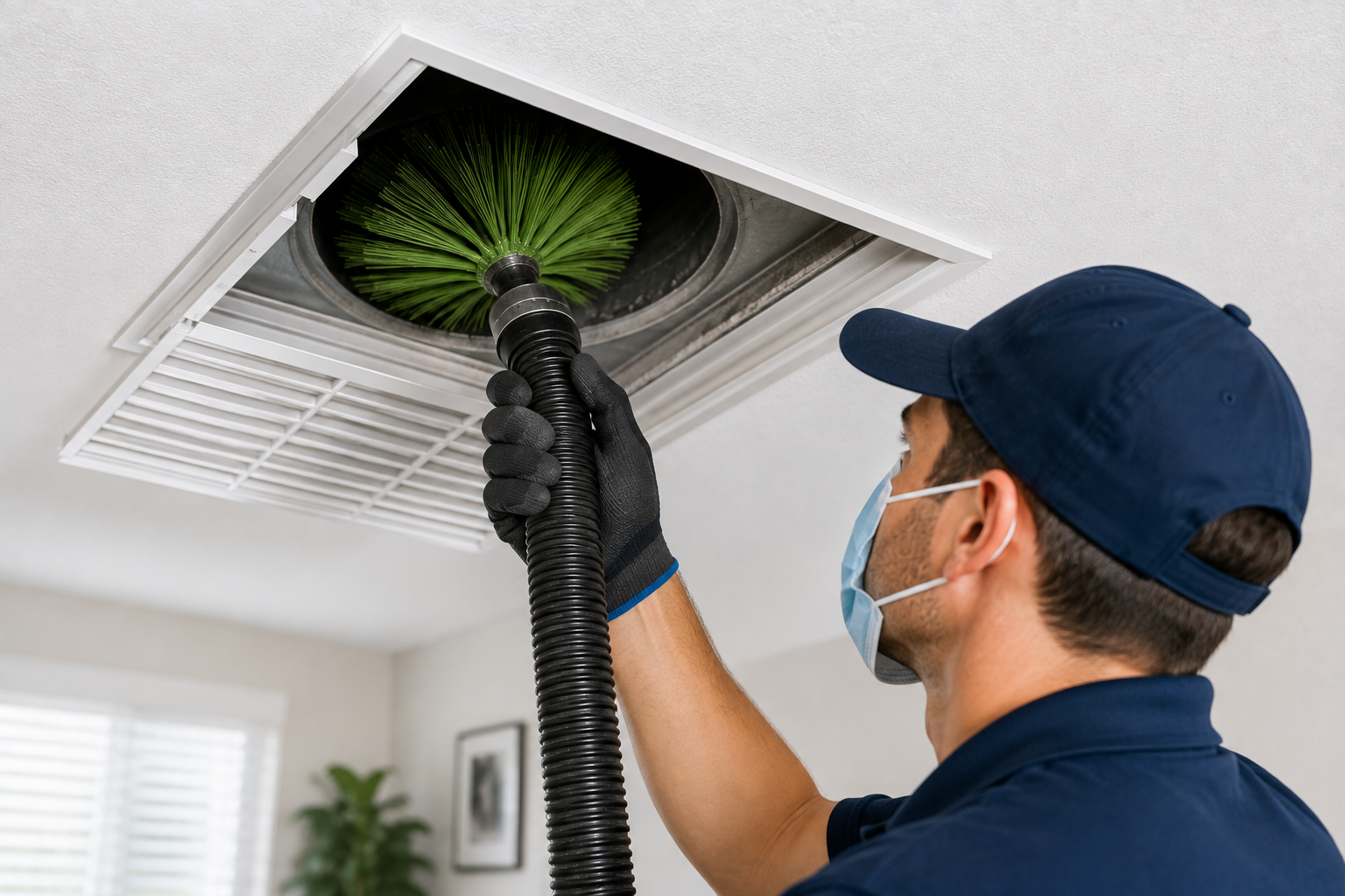 Portable air vent cleaning equipment