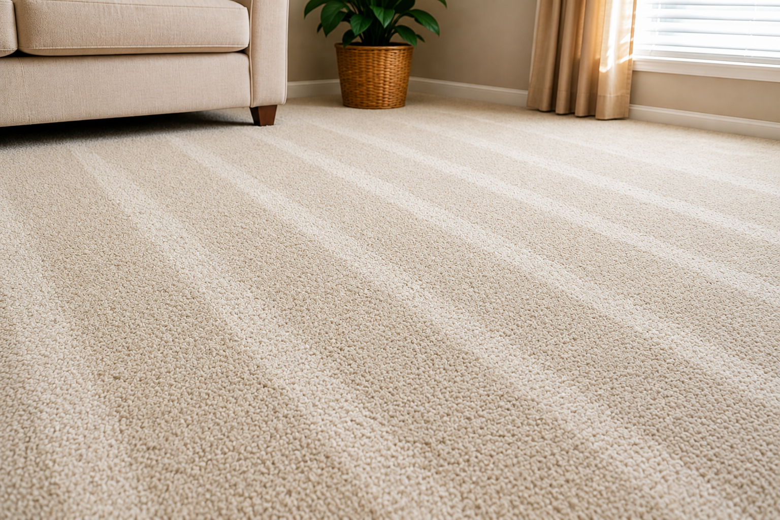 Carpet after professional cleaning in Plano Texas