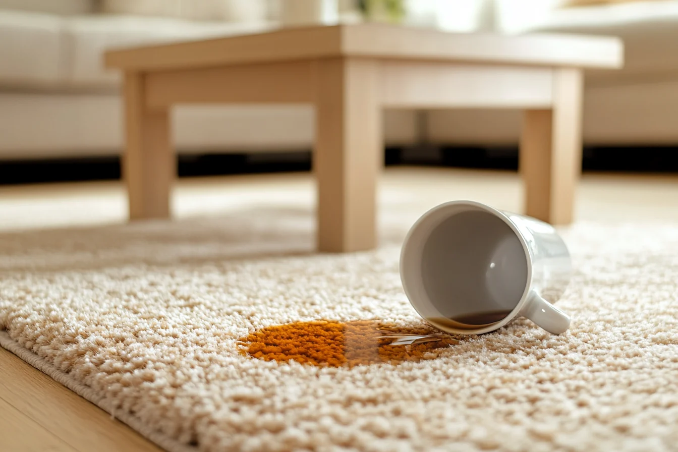 Fresh carpet after professional cleaning