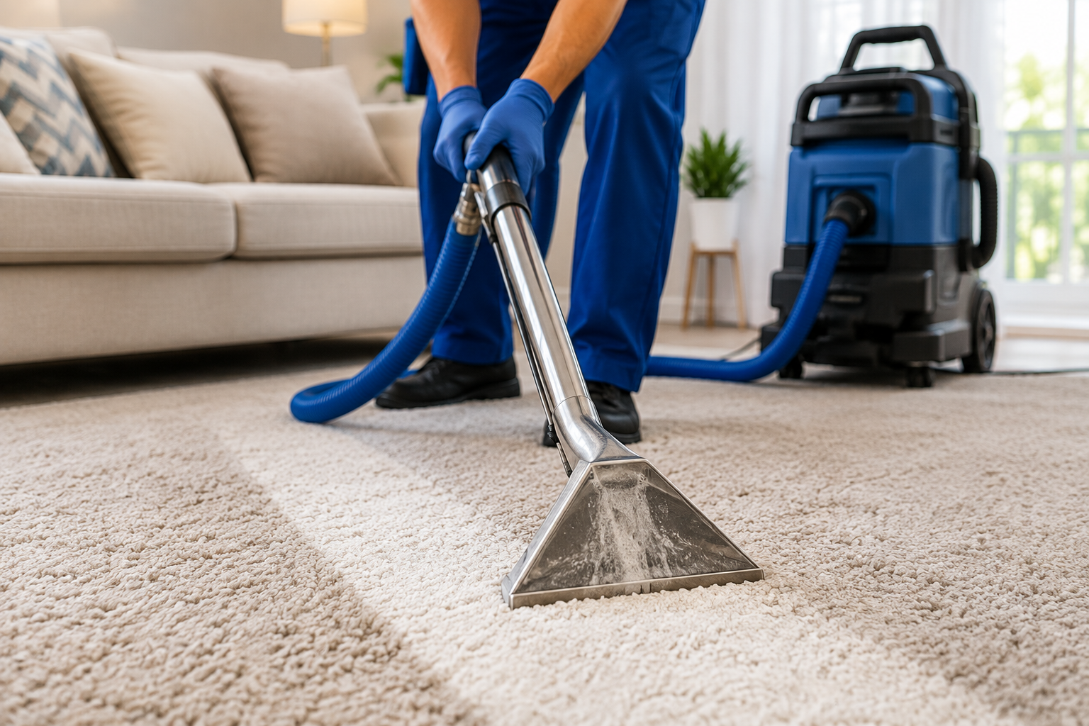 Professional deep carpet restoration and stain removal in Plano Texas