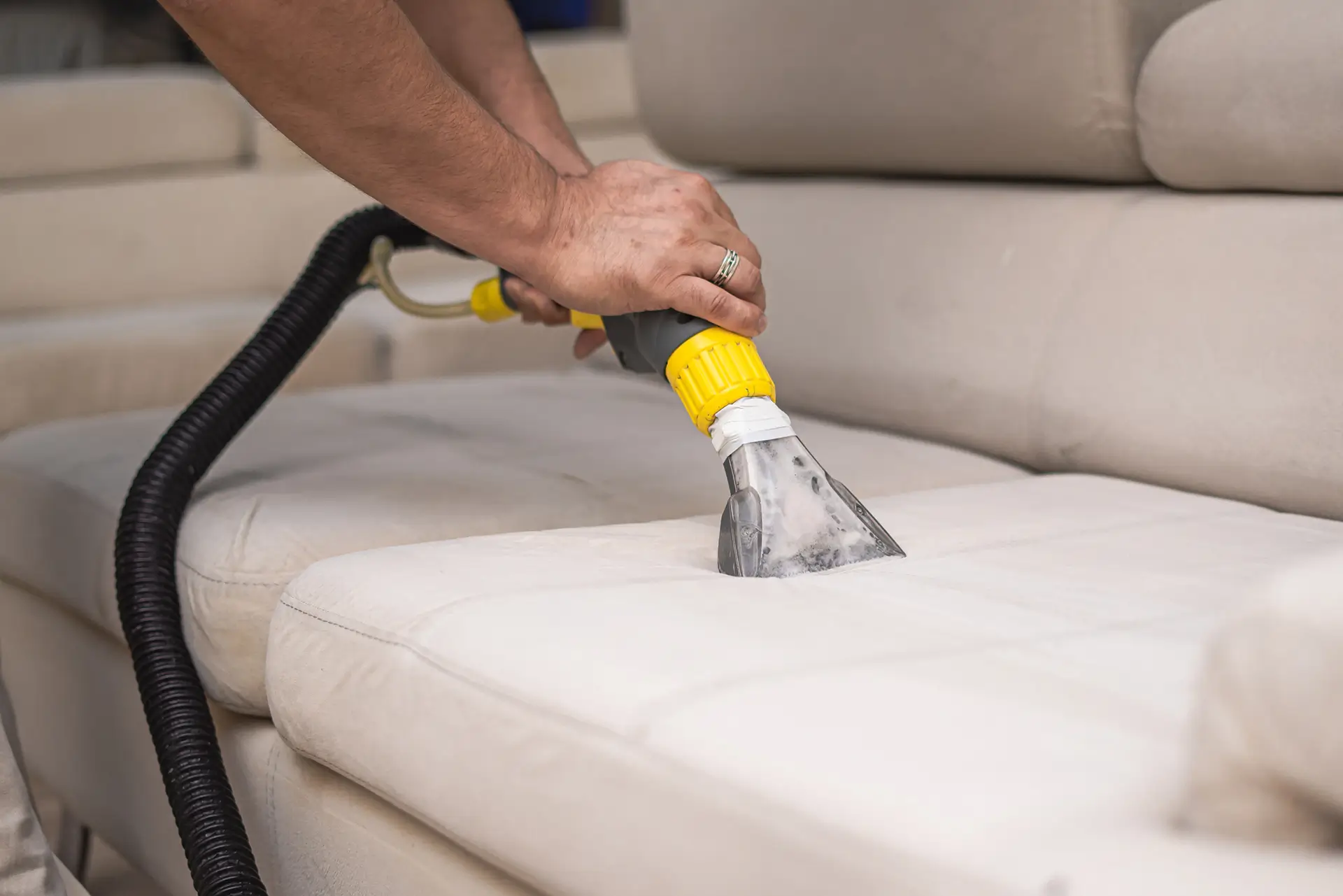 Professional deep upholstery restoration and stain removal in Plano Texas