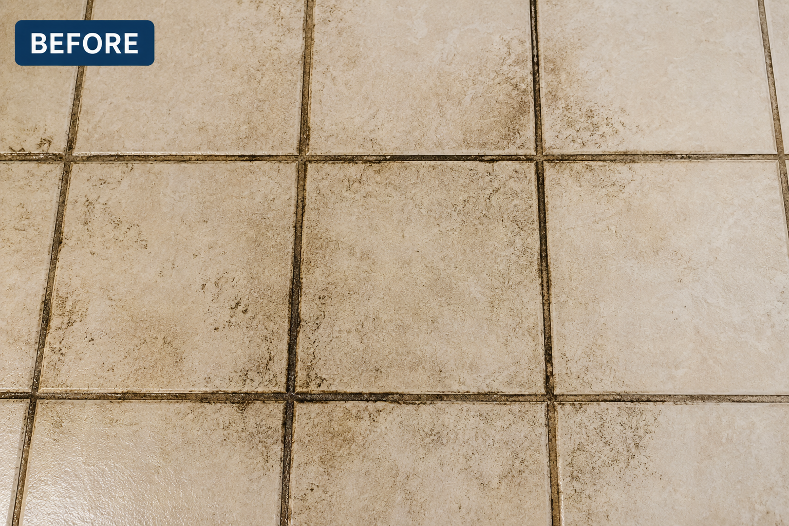 Tile and grout before professional cleaning in Plano Texas