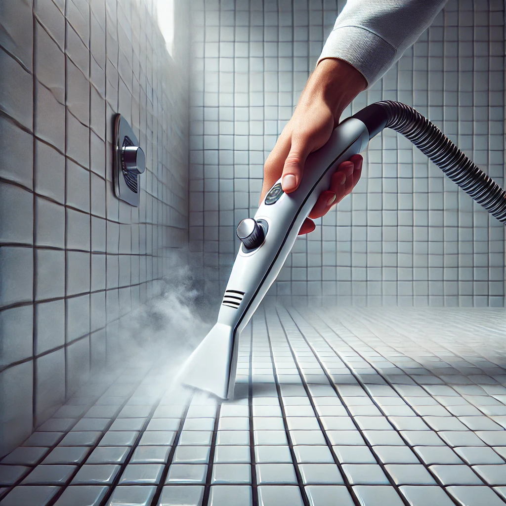 Fresh tile and grout after professional cleaning