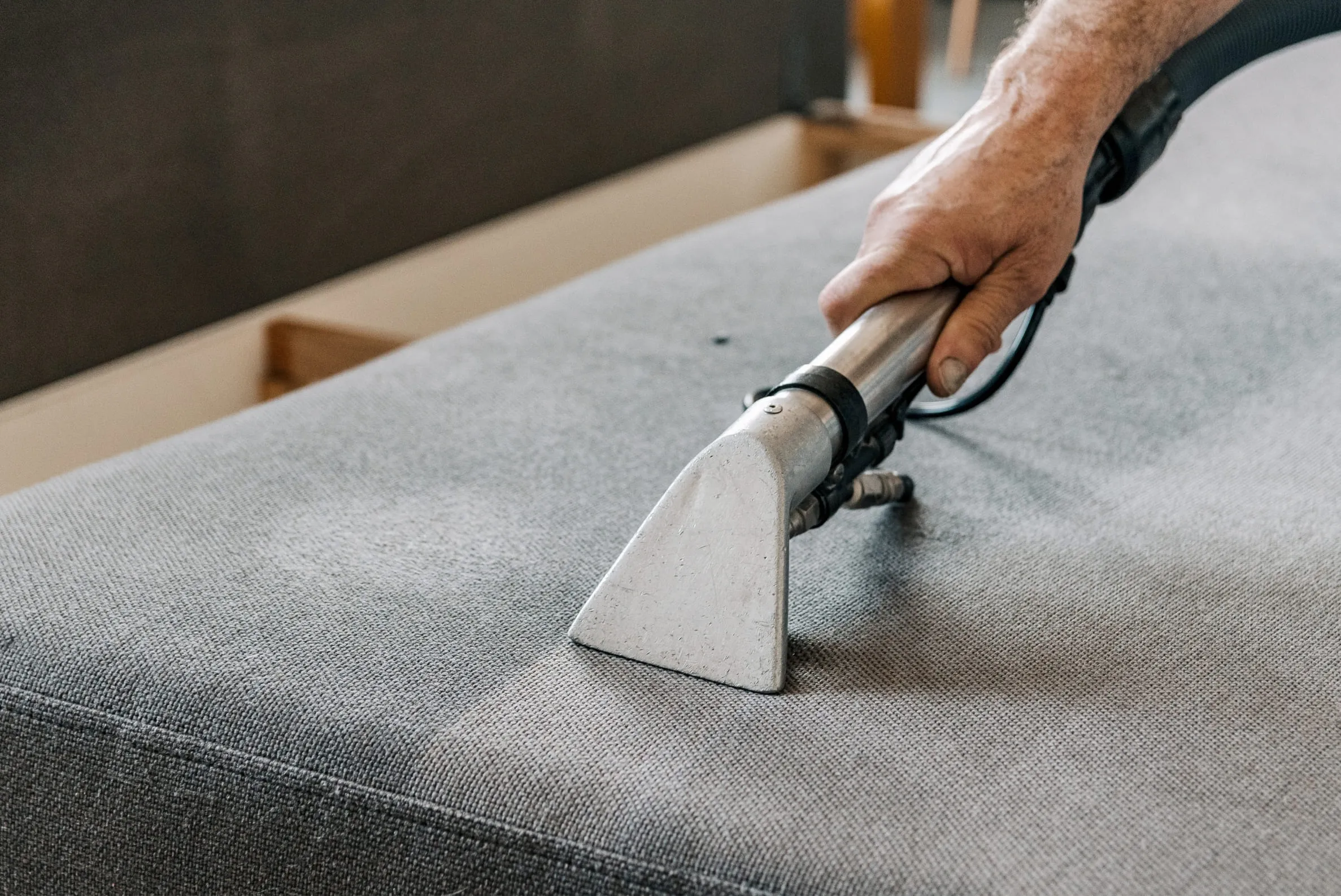 Professional upholstery cleaning equipment